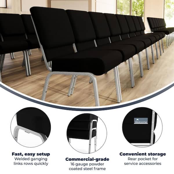 Carnegy Avenue Hercules Fabric 21 in. W Stacking Ergonomic Church