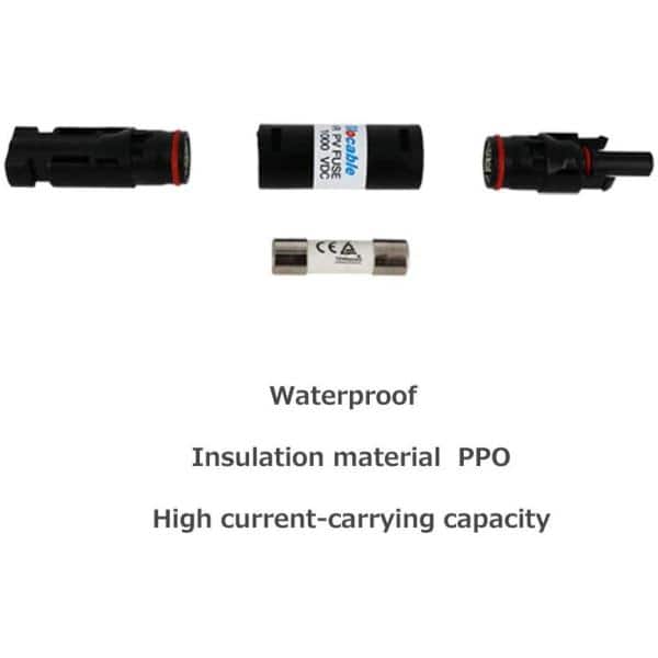 RKURCK 20 Amps Solar Fuse Holder Male and Female Connector Waterproof PV in-Line Fuse Holder Connector for Solar Panel and Solar Controller 20A RKURCK 20 Amps Solar Fuse Holder Male and Female Connector Waterproof PV in-Line Fuse Holder Connector for Solar Panel and Solar Controller 20A
