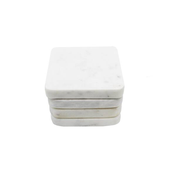 4-Piece Marble Coasters 50003 - The Home Depot
