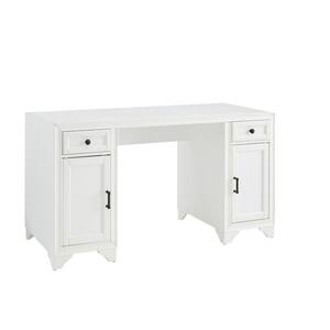 white distressed desk with drawers