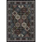 Kensington Patchwork Black 7 ft. x 10 ft. Area Rug