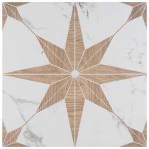 Llama Stella Loire Noce 9-3/4 in. x 9-3/4 in. Porcelain Floor and Wall Tile (10.88 sq. ft./Case)