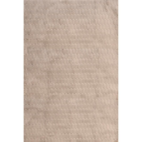nuLOOM Nia Machine Washable Taupe 2 ft. x 8 ft. Solid Runner Rug