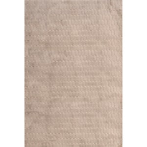 Nia Machine Washable Taupe 5 ft. x 8 ft. Solid Area Rug