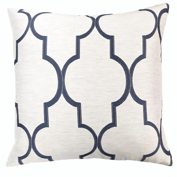 Armen Living Paxton Cobalt Geometric Down 7 in. x 20 in. Throw Pillow