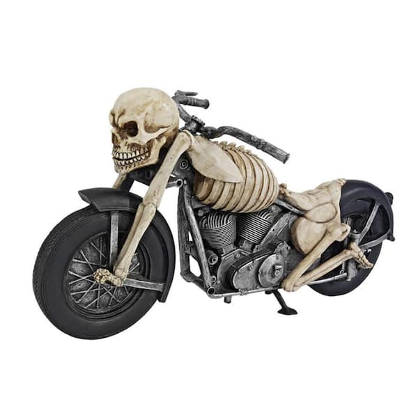 Design Toscano Bone Chillin' Skeleton Motorcycle Novelty Statue