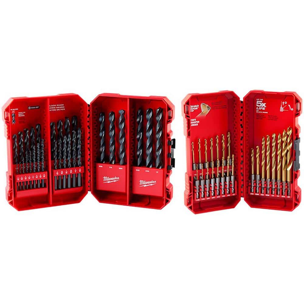 Milwaukee Black Oxide and Titanium Drill Bit Set (52-Piece)