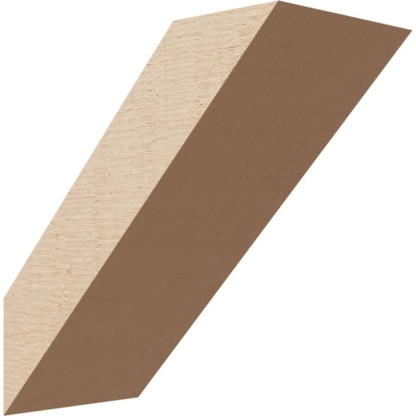 Ekena Millwork 3 in. x 6 in. x 6 in. Traditional Rough Cedar Woodgrain Timberthane Polyurethane Knee Brace, Primed