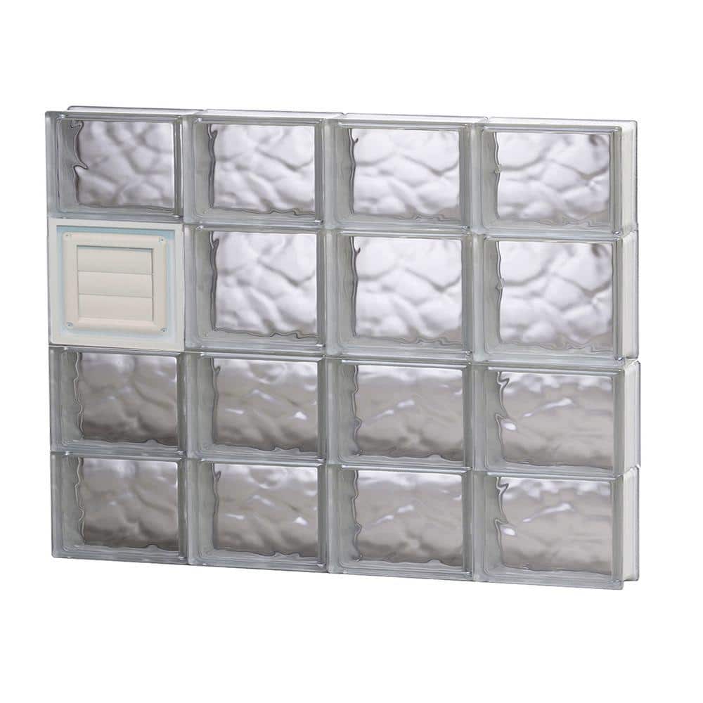 Clearly Secure 31 in. x 25 in. x 3.125 in. Frameless Wave Pattern Glass ...
