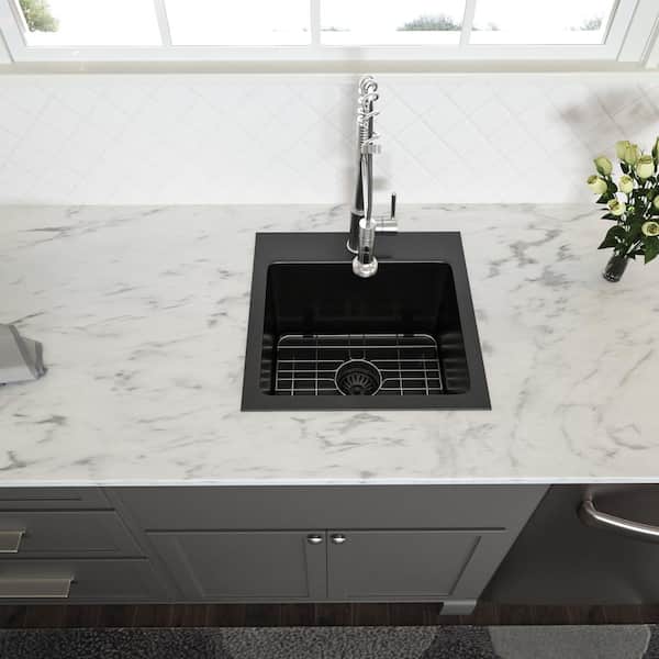 Ruvati Glass Rinser Ibiza 16-Gauge Stainless Steel 22 In. Single Bowl Drop In Workstation Bar Sink Rvh8262st - View #3