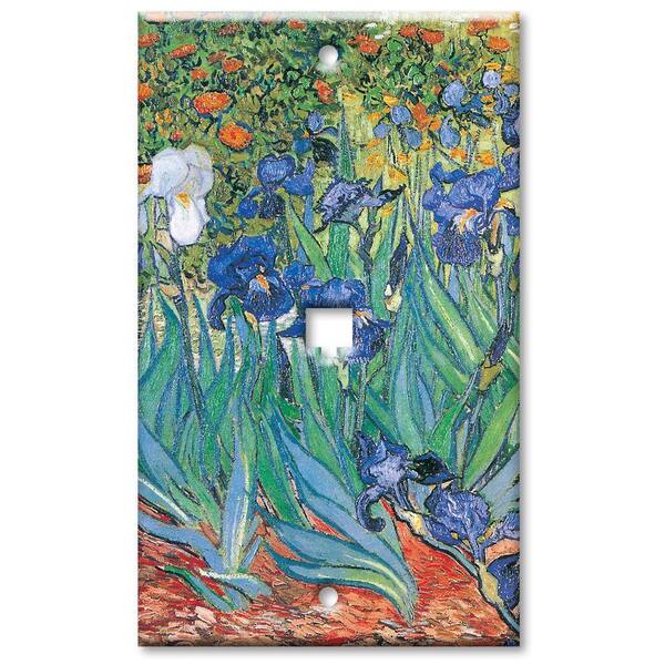 Art Plates Van Gogh Irises Phone Jack Wall Plate