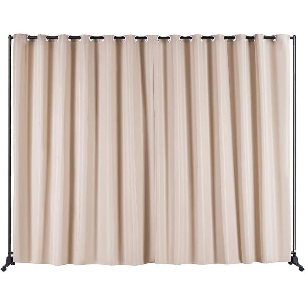 8 ft. x 10 ft. Portable Panel Room Divider with Wheels Room Divider Privacy Screen for Office Bedroom Study (Khaki) price history on PriceWatchPro