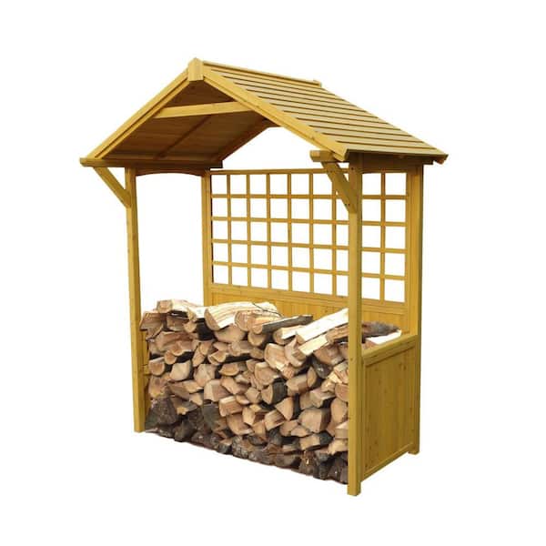 Leisure Season 6.6 ft. x 7.9 ft. Wooden Firewood Storage Shed