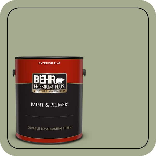 BEHR PREMIUM PLUS 1 gal. #420F-4 Sagey Flat Exterior Paint & Primer