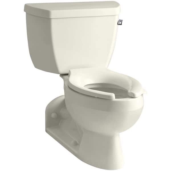 KOHLER Barrington 4 in. Rough-In 2-piece 1.6 GPF Single Flush Elongated Toilet in Biscuit