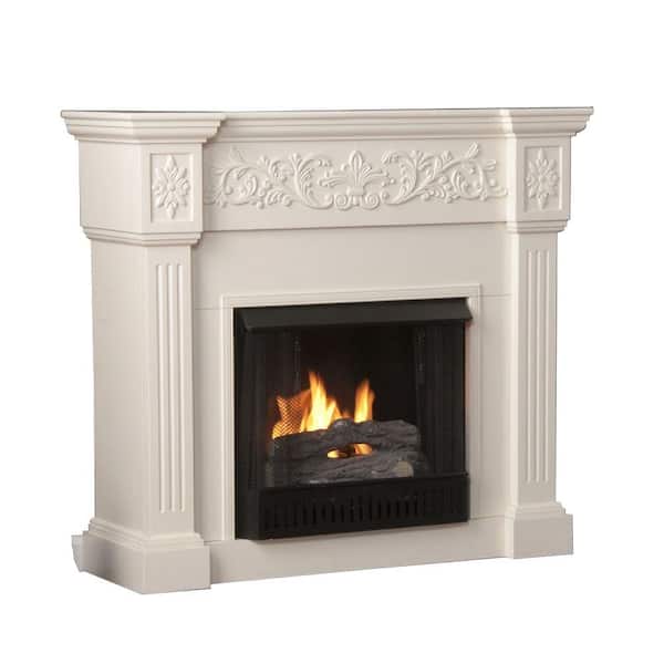 Southern Enterprises Calvert 45 in. Gel Fuel Fireplace in Ivory