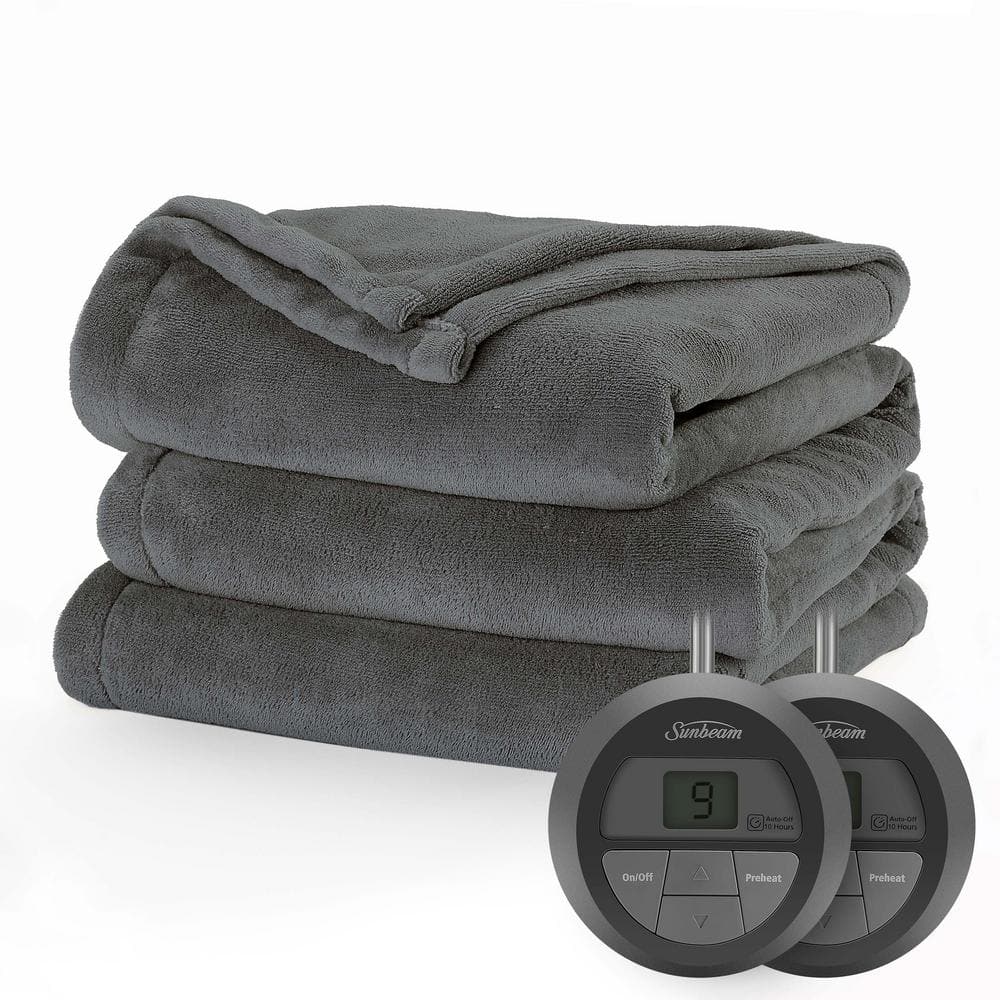 Sunbeam 84 in. x 90 in. Nordic Premium Heated Electric Blanket, Queen ...