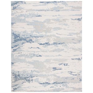 Abstract Ivory/Blue 11 ft. x 15 ft. Abstract Sky Area Rug