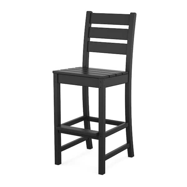 POLYWOOD Grant Park Bar Side Chair in Black