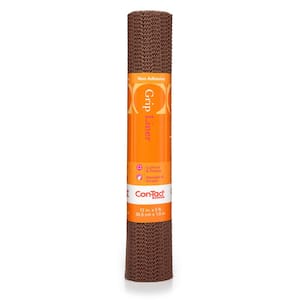 Grip Liner 12 in. x 5 ft. Chocolate Non-Adhesive Grip Drawer and Shelf Liner (6-Rolls)