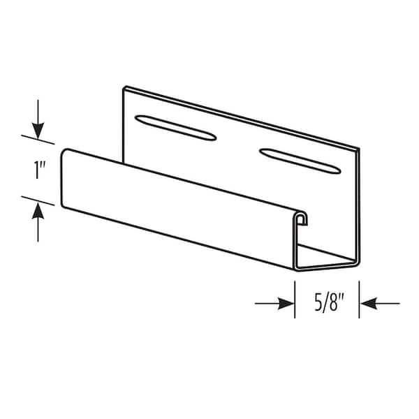 Wolverine 5/8 in. x 2 in. x 12-1/2 ft. White J-Channel 9310701