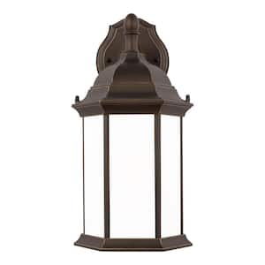 Sevier 1-Light Antique Bronze Outdoor Wall Lantern