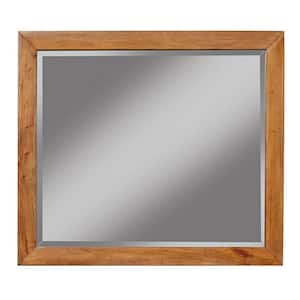 Flynn 42 in. W x 37 in. H Wood Acorn Frame Vanity Mirror