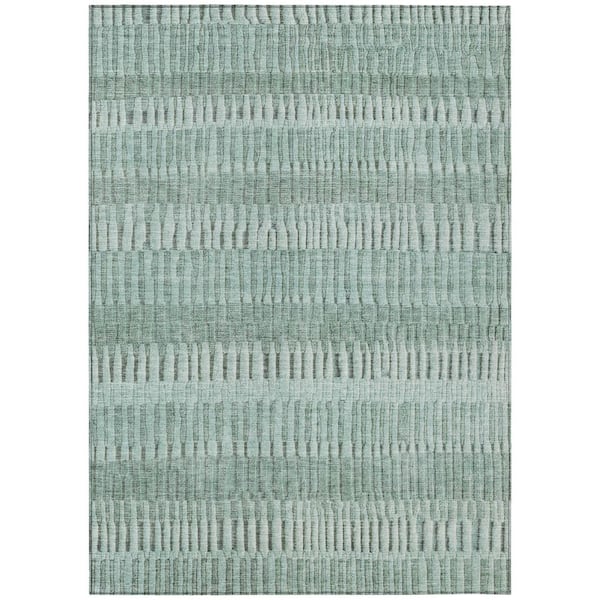 Chantille Machine Washable Indoor/Outdoor Abstract ACN2807 Teal 3 ft. x 5 ft. Area Rug