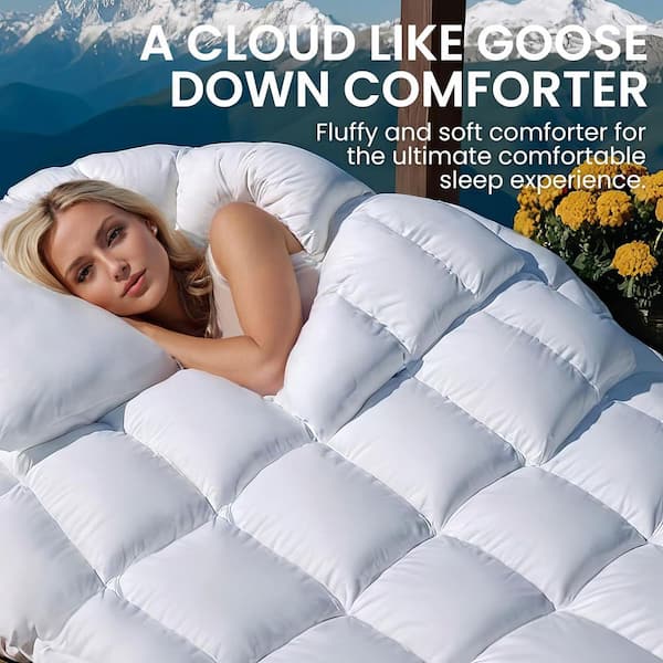 Wellos White 900 Fill Power All Season Feather Down Comforter