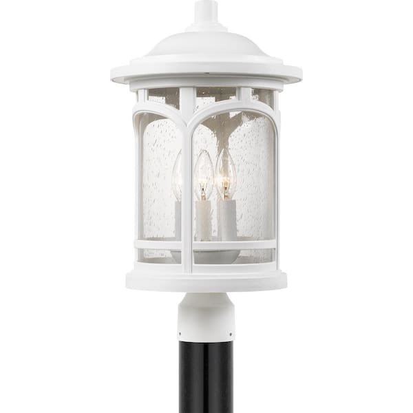 Quoizel Marblehead 1-Light White Lustre Outdoor Post Lantern