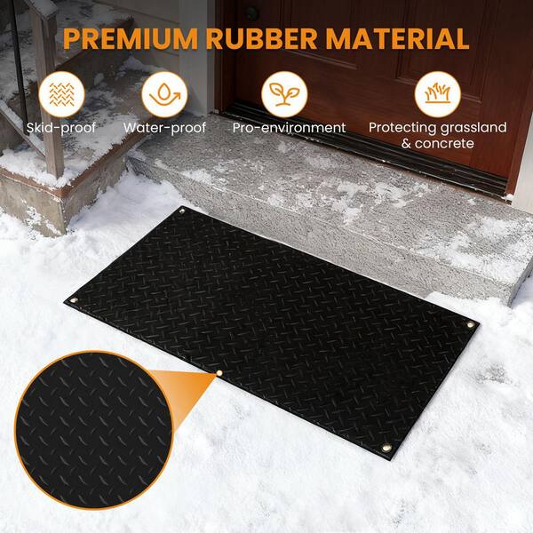 ABORON Snow Melting Mats 30 in. x 48 in. Non Slip Rubber Heat Mat