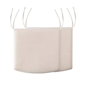 Patio Beige 2-Piece Square Outdoor Seat Cushion Chair Pad