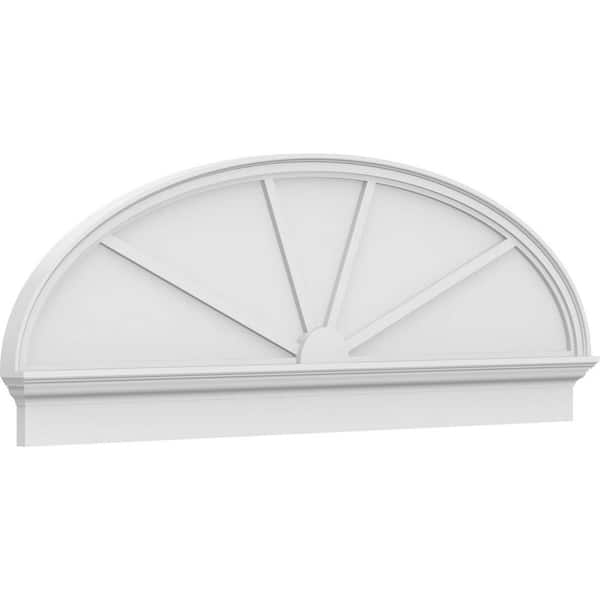 2-3/4 in. x 68 in. x 23-7/8 in. Elliptical 4-Spoke Architectural Grade PVC Combination Pediment Moulding