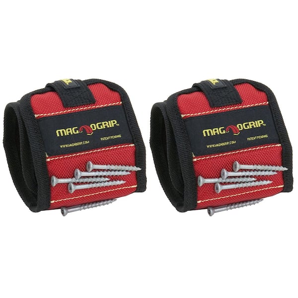 5 Row Magnetic Wristband Tool Storage Bracelet Toolkit Belt Screw Pick up Holder 
