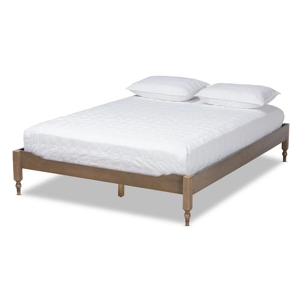 Laure Weathered Grey Full Platform Bed
