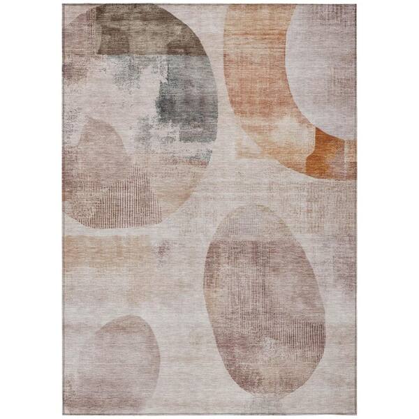 Chantille Machine Washable Indoor/Outdoor Abstract ACN2815 Copper 10 ft. x 14 ft. Area Rug