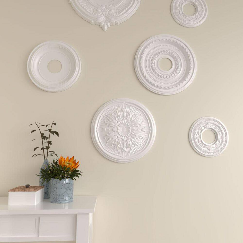 Primed White Urethane Decorative Ceiling Medallion 15.75"