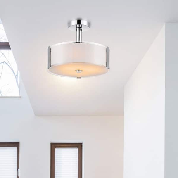Lucie 4 Light Drum Shade Chandelier With Chrome Finish