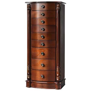 Wood Jewelry Cabinet Cabinet Armoire Box Storage Chest Stand Organizer Necklace