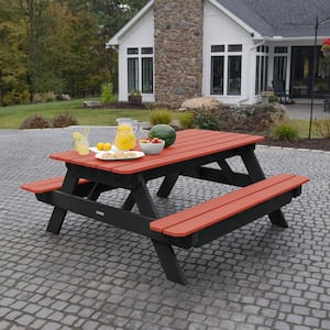 Highwood Hometown Weathered Acorn Rectangular Plastic Picnic Table