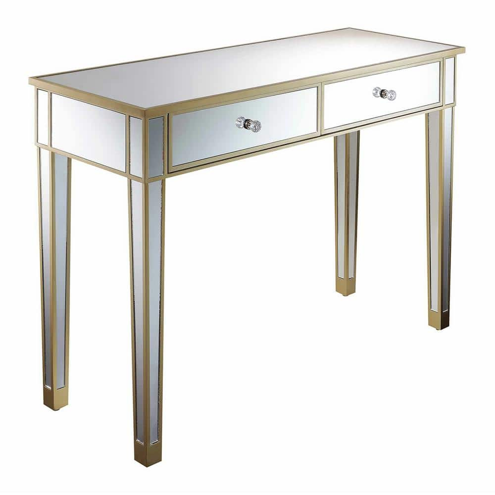 gold mirrored desk