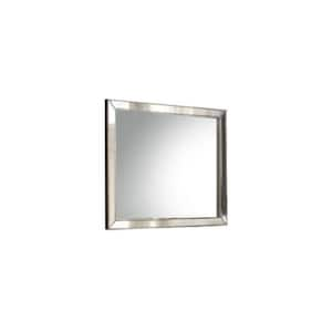 36 in. W x 32 in. H Wood Silver Dresser Mirror