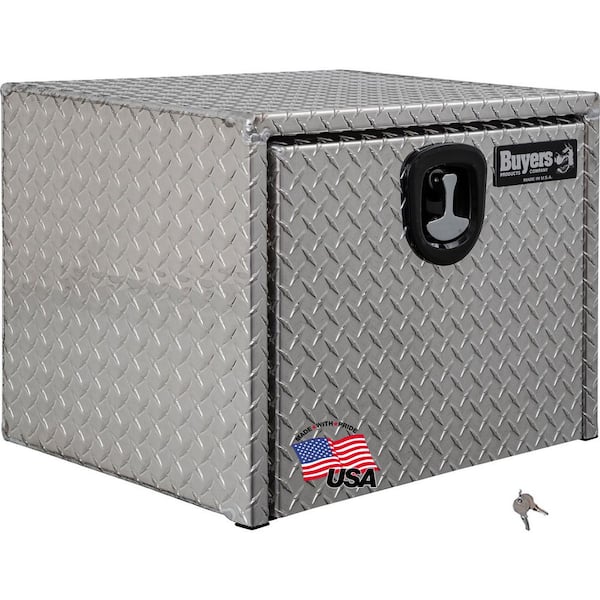 BUYERS PRODUCTS 18 in. x 18 in. x 24 in. Diamond Plate Tread Aluminum Underbody Truck Tool Box