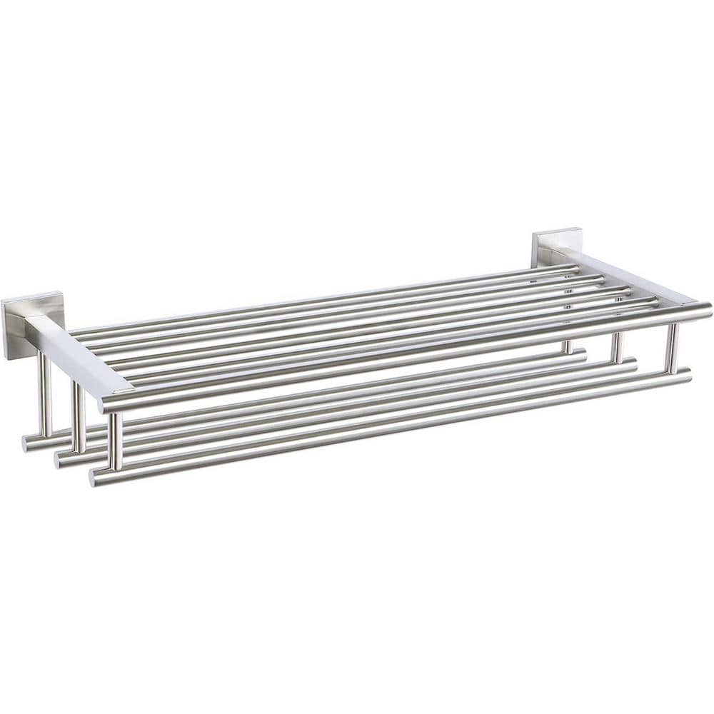 24 in. Wall Mounted, Towel Bar in Brushed Nickel