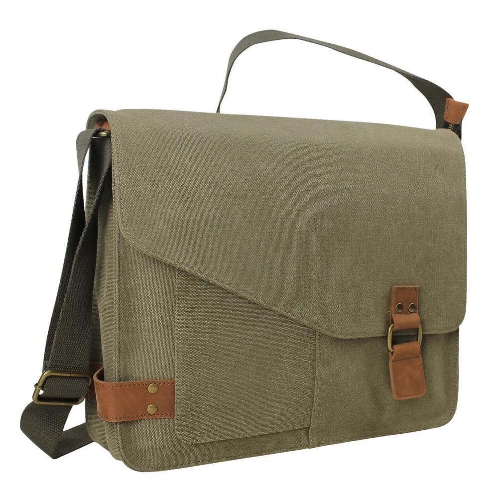 The Postbox Eton Messenger Laptop Bag - Forest Green – Modern Quests