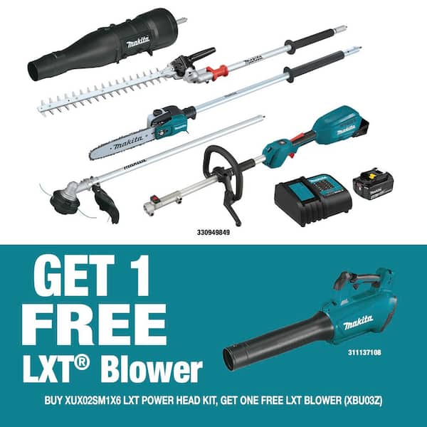 18V LXT Couple Shaft Power Head Kit w/String Trimmer, Pole Saw, Articulating Hedge Trimmer & Blower Attachments, 4.0Ah