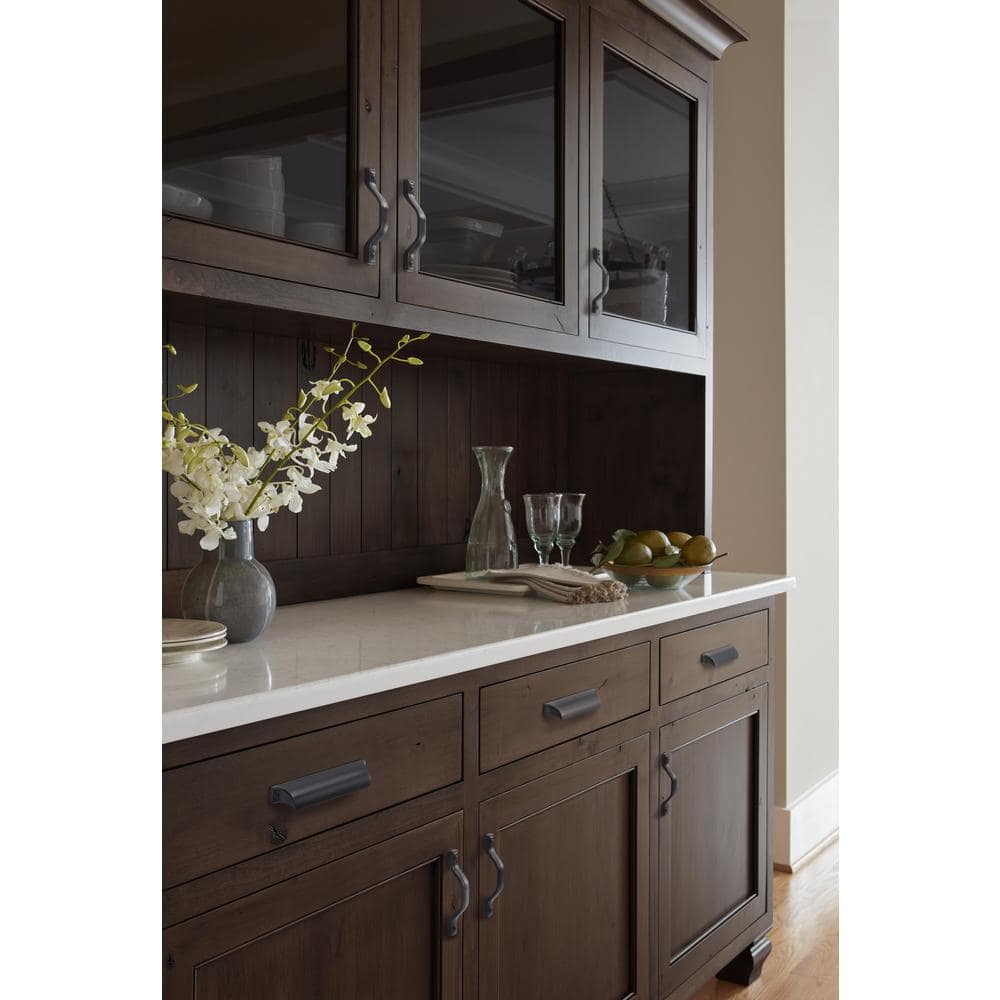 Matte Black Modern Industrial Cup Cabinet Pull