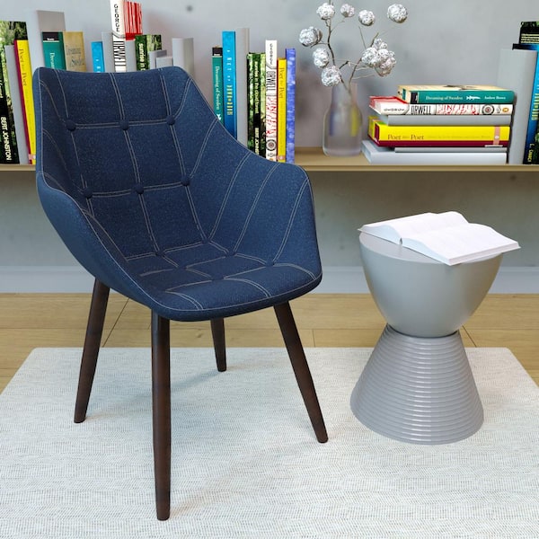 Leisuremod Milburn Denim Arm Chair