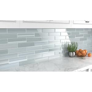 Heron Gray 3 in. x 12 in. Glass Tile for Kitchen Backsplash and Showers (10 sq. ft./per Box)