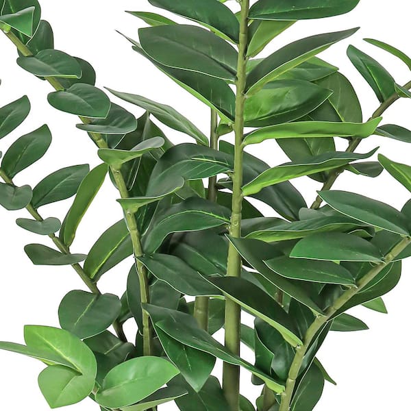 32 in. Real Touch Artificial Zamiifolia ZZ Plant in Black Pot